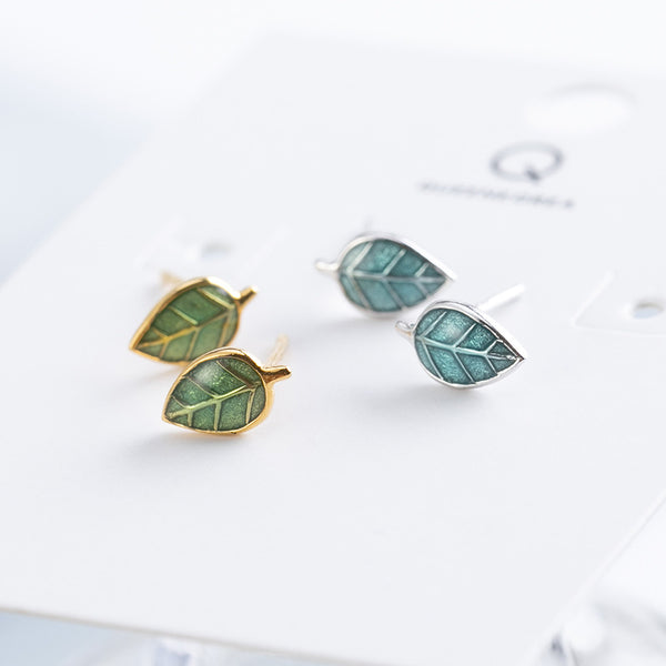 Wanying Jewelry Drop Glaze Leaf Earrings Women
